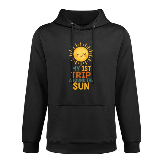 My First Trip Around The Sun 1st Birthday Sun Summer Party Machine Washable Hoodie