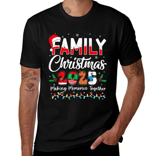 Family Christmas 2025 Matching Outfit Xmas Squad Santa  Slim-fit Cut T-Shirt