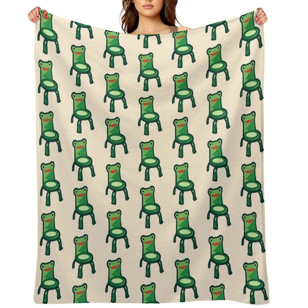 Froggy Chair Eco-conscious Throw Blanket