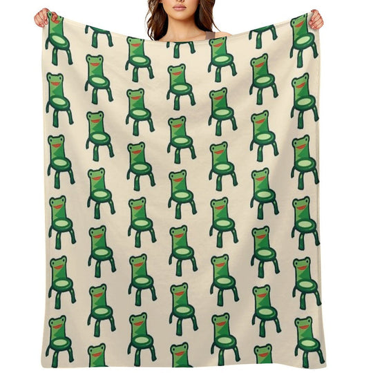 Froggy Chair Eco-conscious Throw Blanket