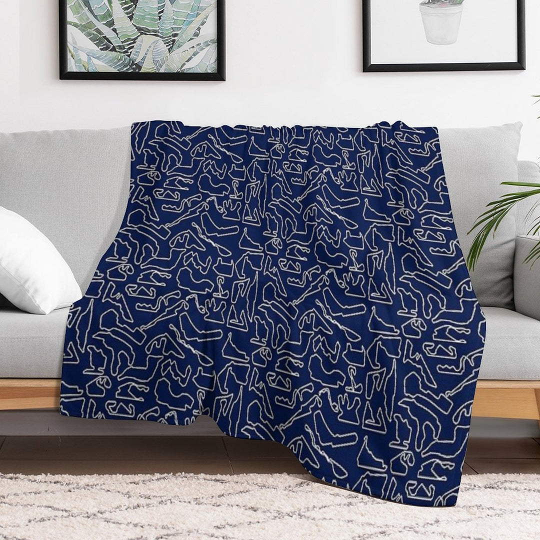 F1 Tracks 2023 (Dark Blue) Comfort Throw Blanket