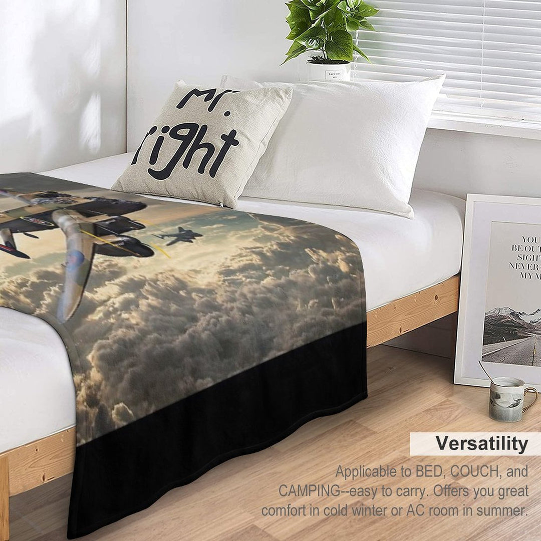 Avro Lancaster Machine-washable Throw Blanket