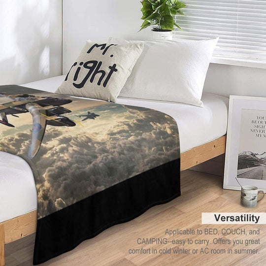 Avro Lancaster Machine-washable Throw Blanket