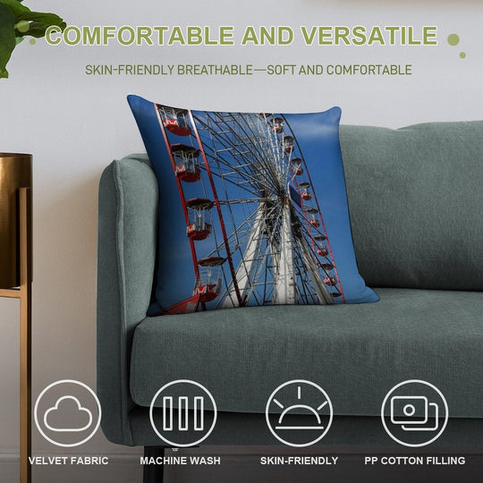 Oh Wheelie Soft High-Density Material Throw Pillow