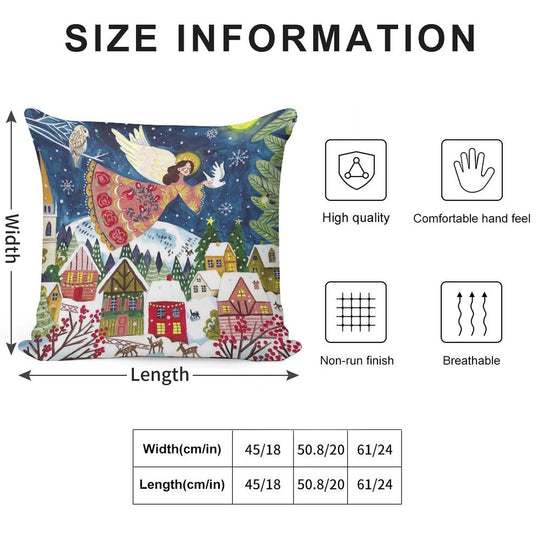 Christmas Angel of Peace Soft Easy Maintenance Throw Pillow