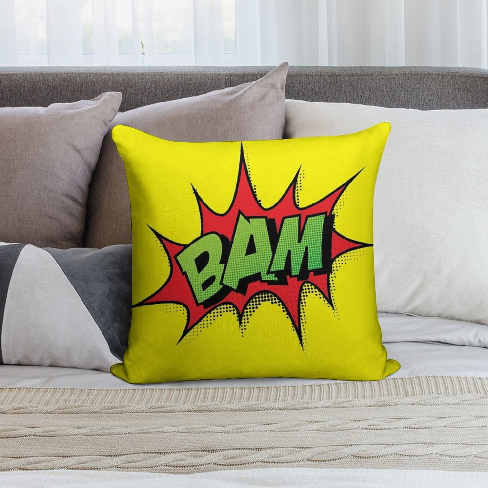 Bam Soft Washable Throw Pillow