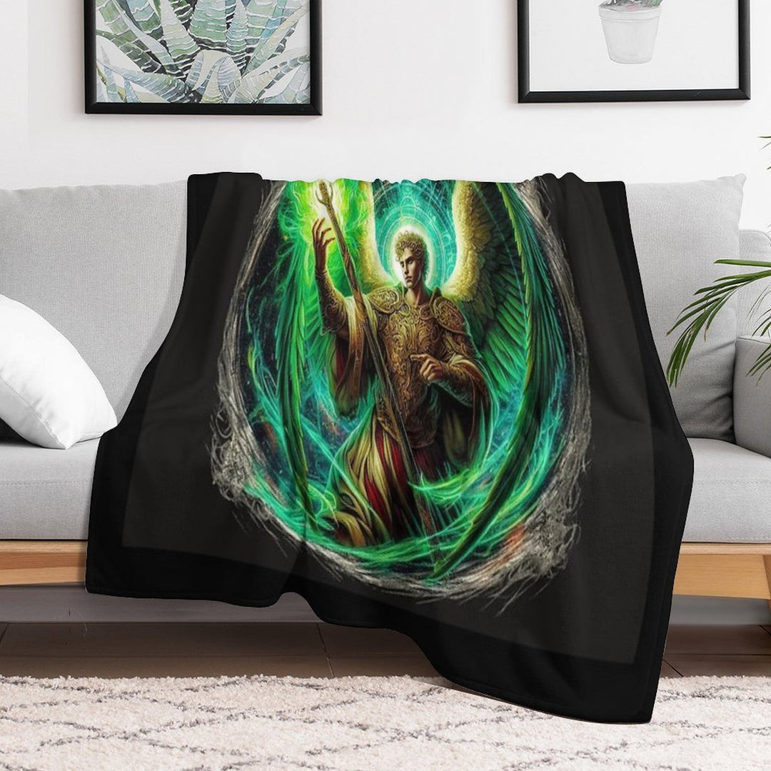 Saint Raphael Archangel -   Angel of Healing - Christmas Gift Quick-dry Throw Blanket