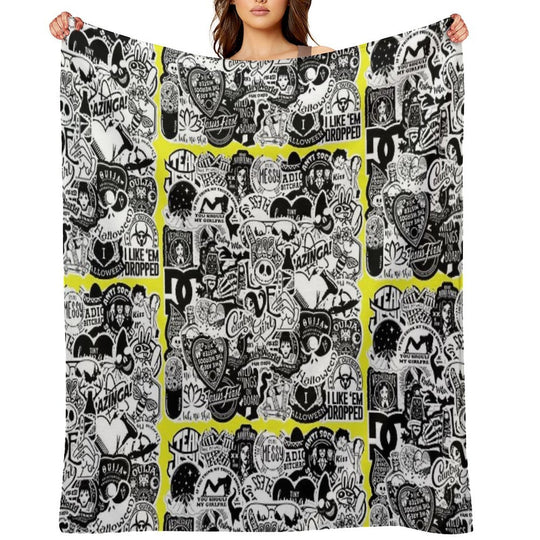 Horror Pictures Collage 7. Compact Throw Blanket