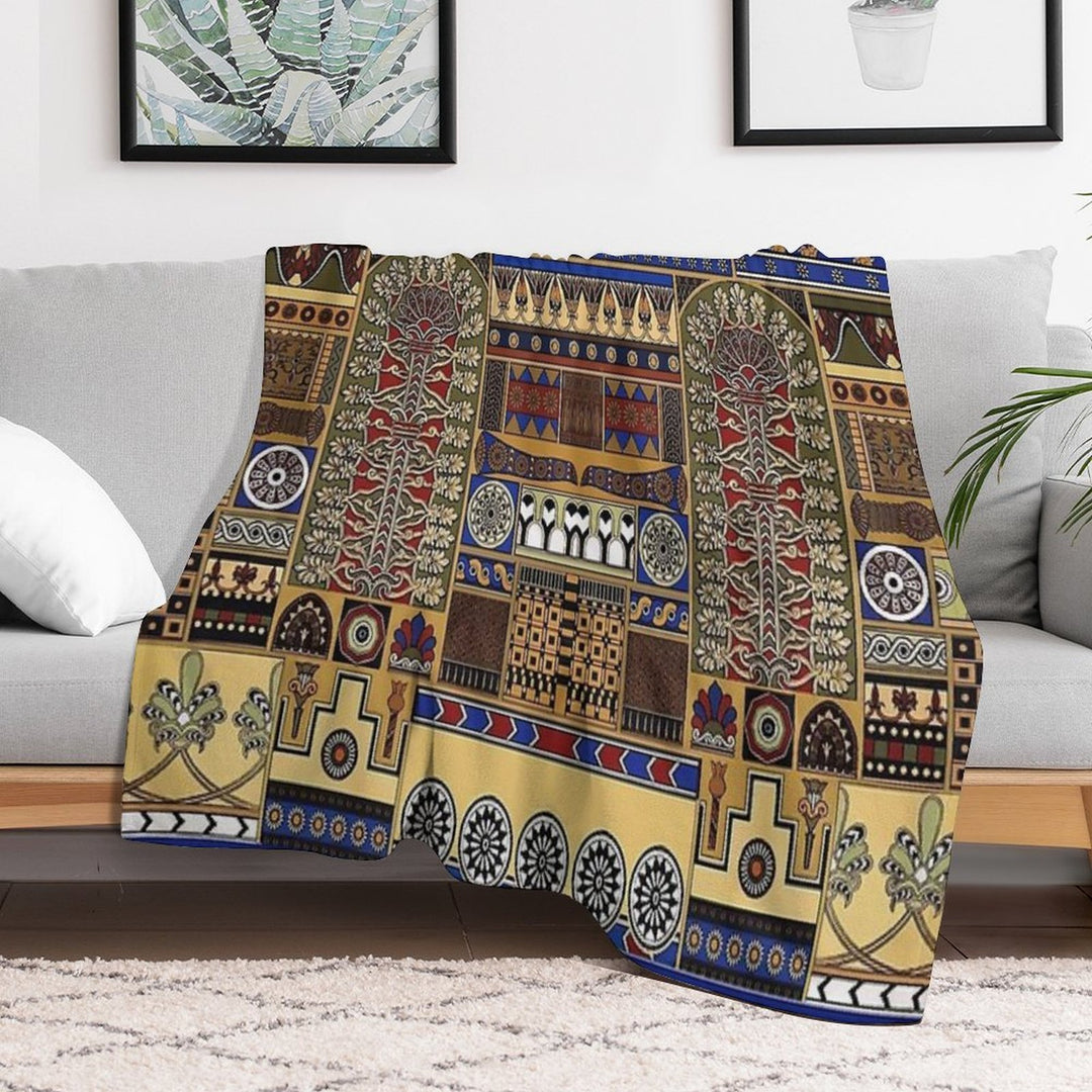 Ancient Assyrian Art Premium Throw Blanket