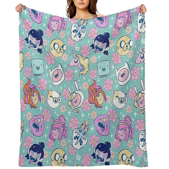 Adventure Time Friends 1 - REMASTERED - Versatility Throw Blanket
