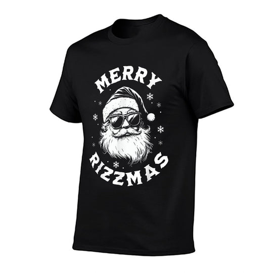 Merry Rizzmas Kidsns School Funny Christmas Santa Claus  Easy-care T-Shirt