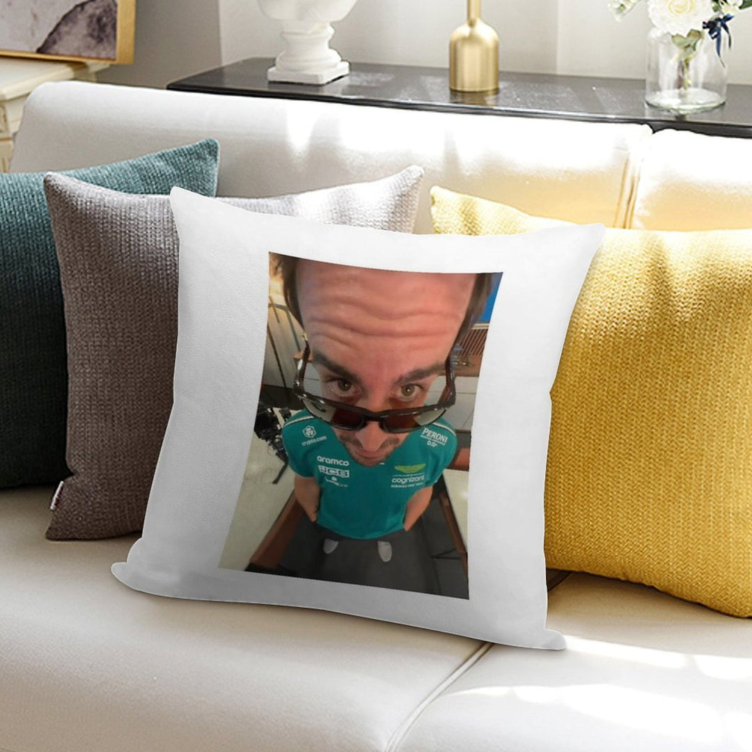 Fernando Alonso Soft Shrink-Resistant Throw Pillow