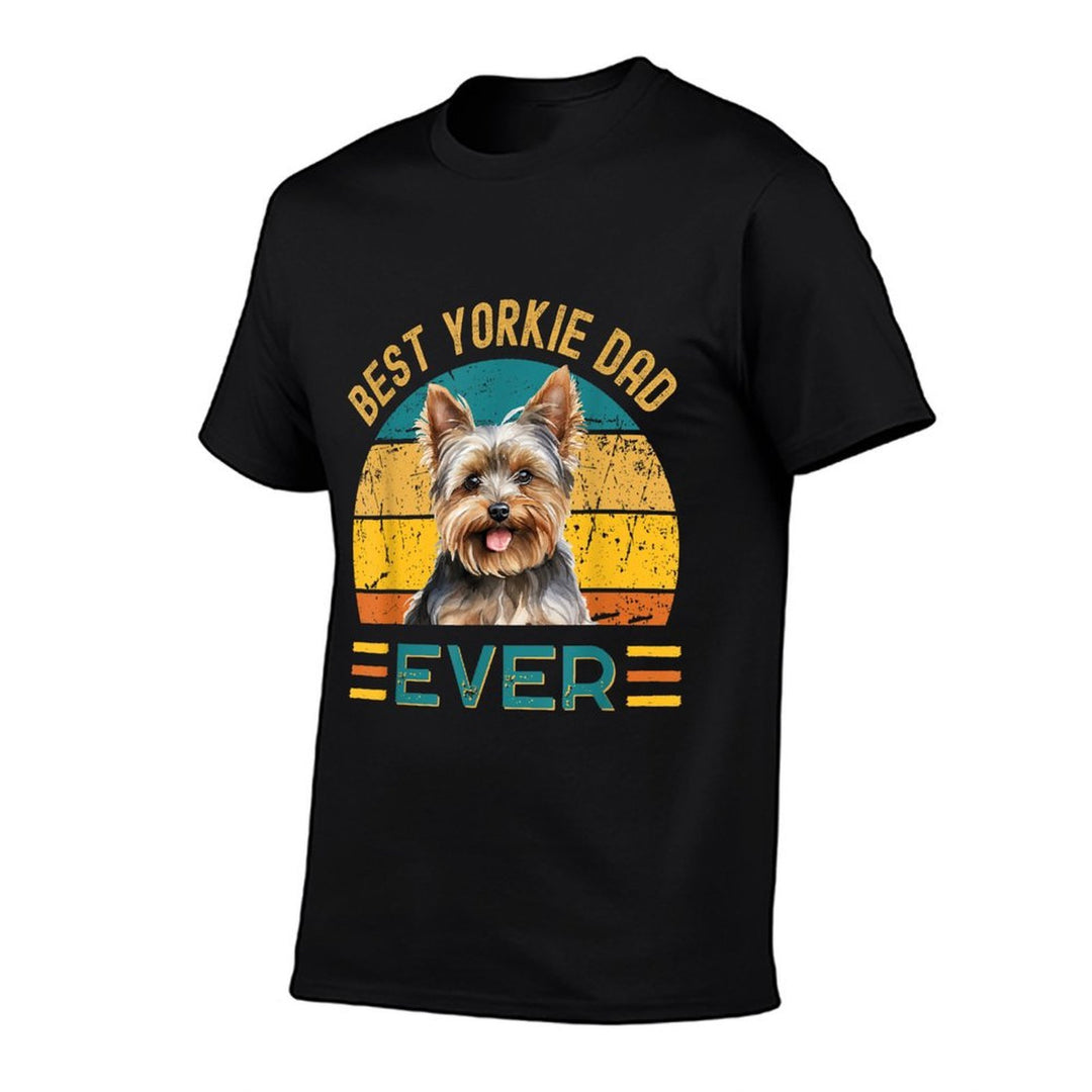 Best Yorkie Dad Ever Fathers Day Dog Lover  Lightweight T-Shirt