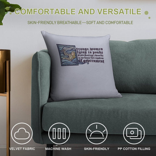 Strange Women Lying in Ponds Soft Style Accent Throw Pillow