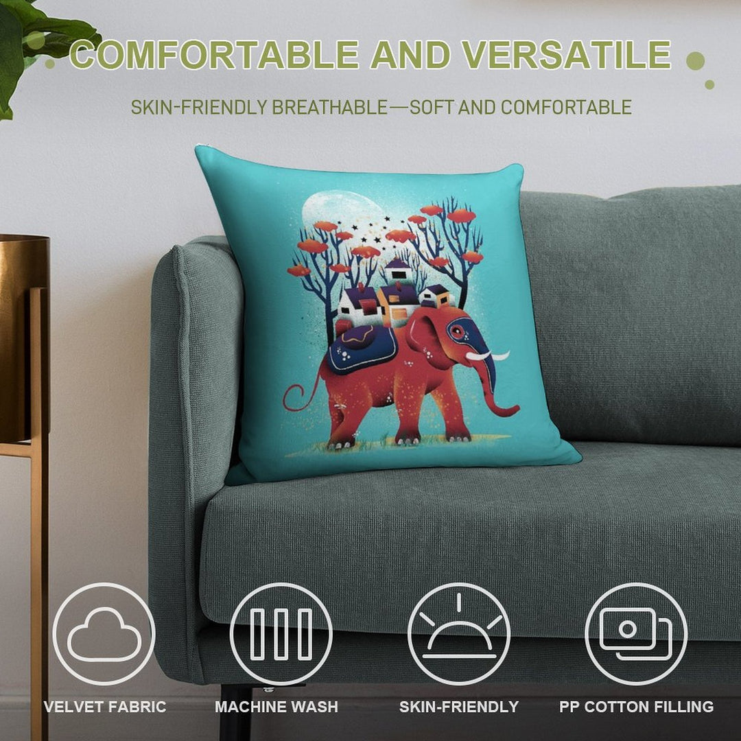 A Colorful Ride Soft Luxury Feel Throw Pillow