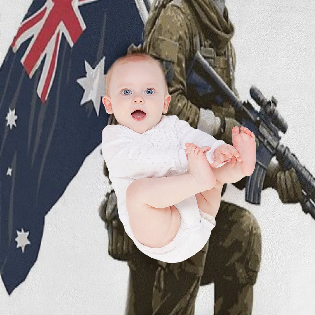 Aussie Army Digger Premium Throw Blanket