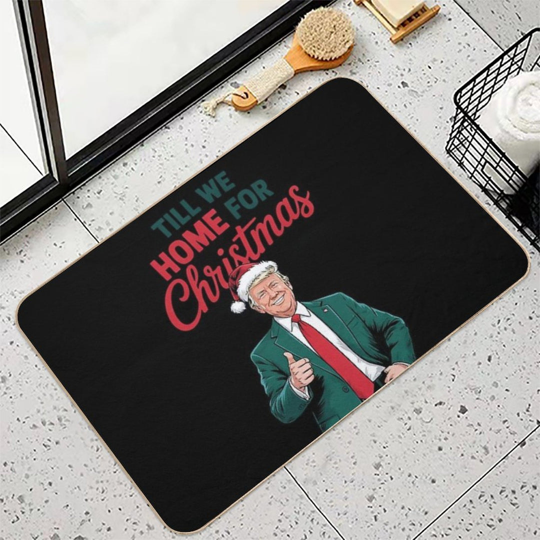 Trump I’ll Be Home for Christmas  Rapid-Drying Bath Mat