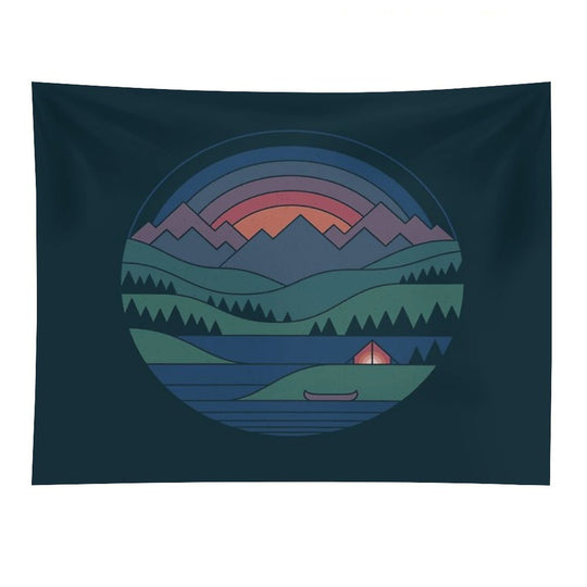 The Lake at Twilight Tapestry