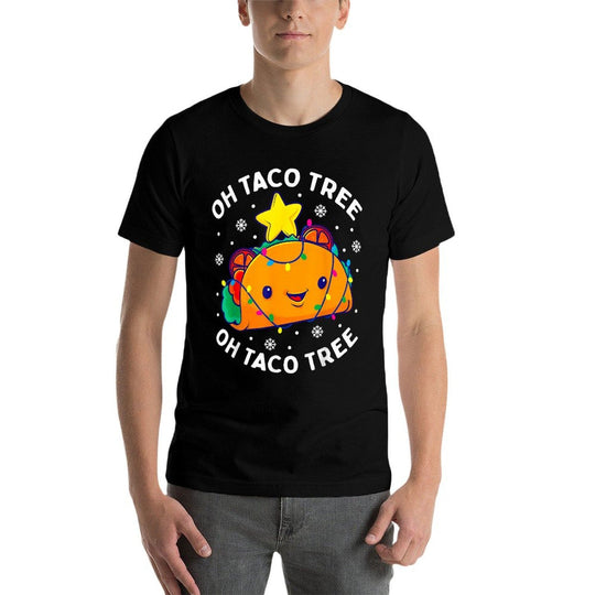Oh Taco Tree Christmas Cute Xmas Mexican Food Lover Gift  Fade-proof Color T-Shirt