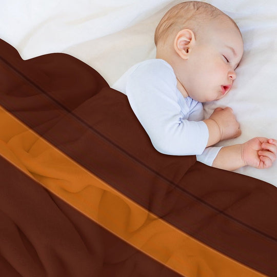 Orange Strip Travel-friendly Throw Blanket