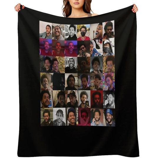 King of Selfiesss Plush Throw Blanket