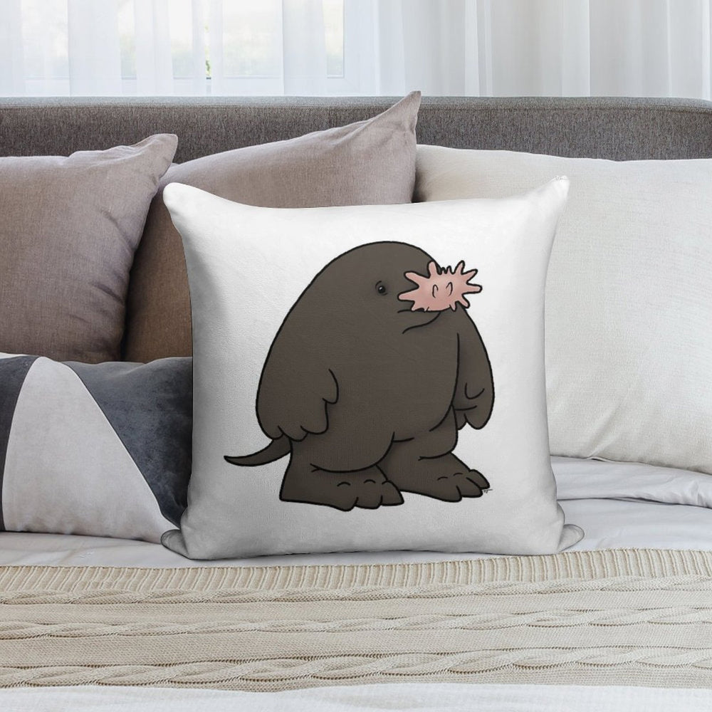 Star Nosed Mole Soft Skin-Friendly Throw Pillow
