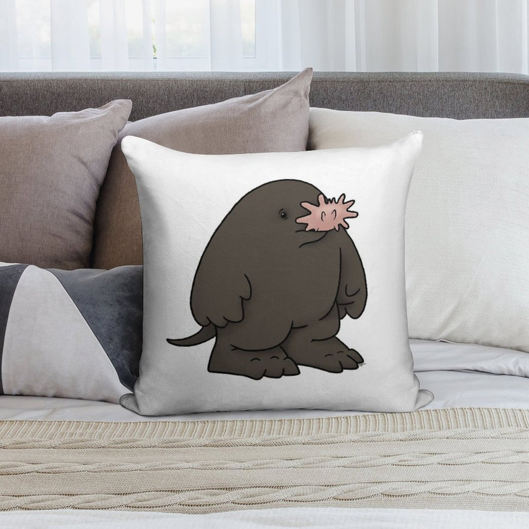Star Nosed Mole Soft Skin-Friendly Throw Pillow