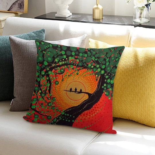 Rasta Three Little Birds Soft Hidden Zipper Throw Pillow