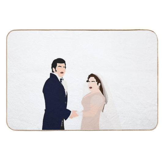 Bridgerton - Penelope And Colin at Their Wedding Durable Bath Mat