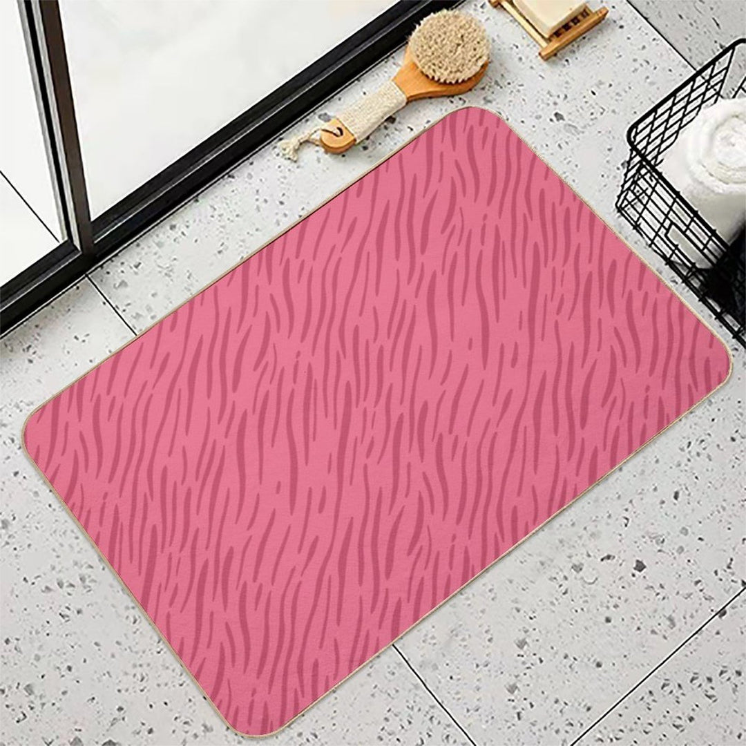 Wavy Stripes - Wavy Stripe Pattern  Eco-Friendly Bath Mat