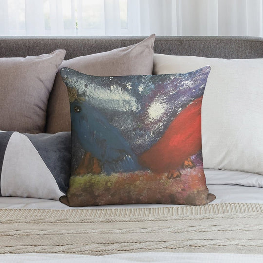 Cosmic Companions Soft Durable Construction Throw Pillow