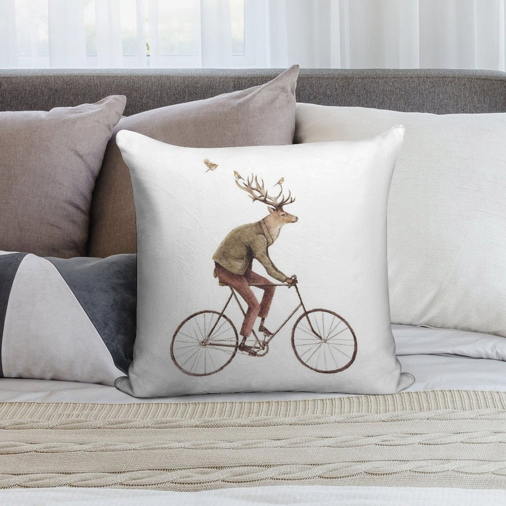 Even A Gentleman Rides Soft Easy Maintenance Throw Pillow