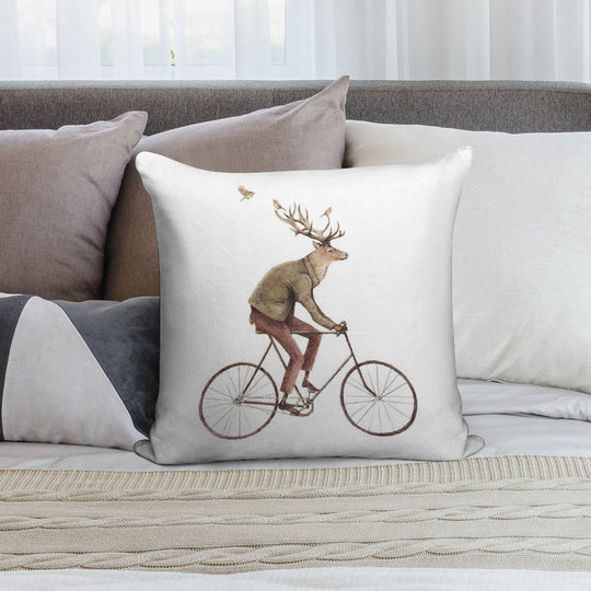 Even A Gentleman Rides Soft Easy Maintenance Throw Pillow