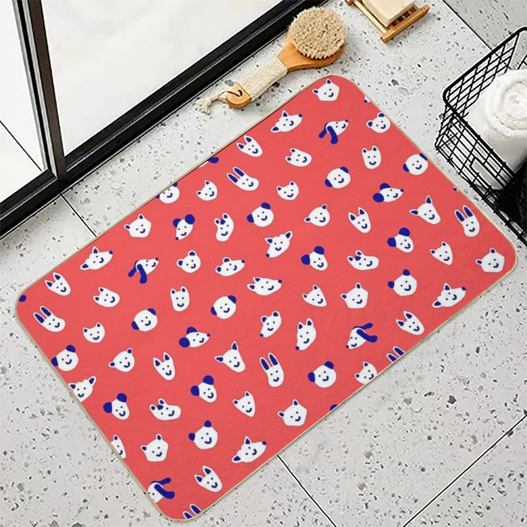 Cuties in Red  Rapid-Drying Bath Mat