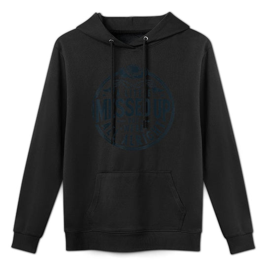 Little Messed Up But Were All Alright Western Retro Shrink-Resistant Hoodie