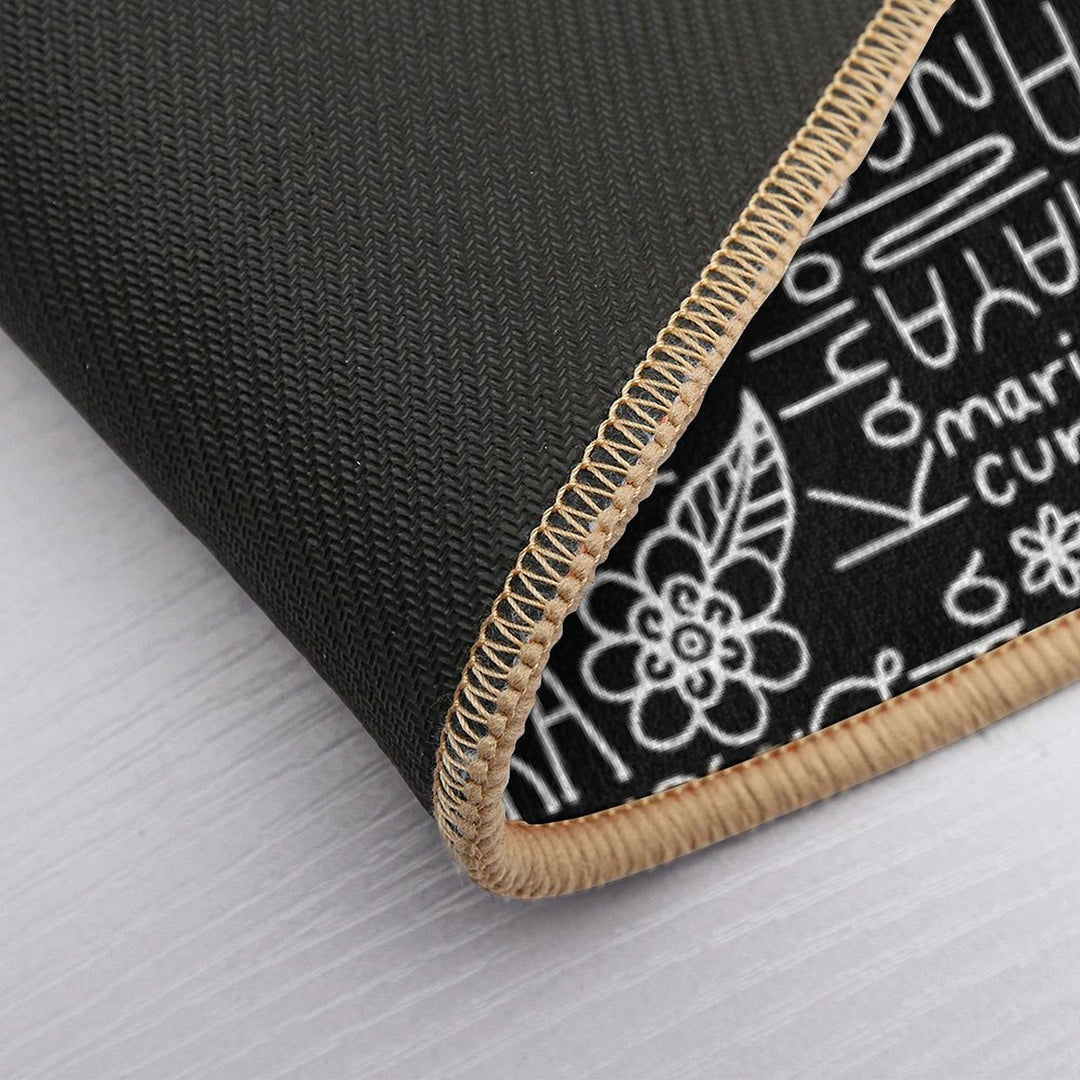 Strong Women  Black And White  Lettering  Woman  Slip-Resistant Bath Mat