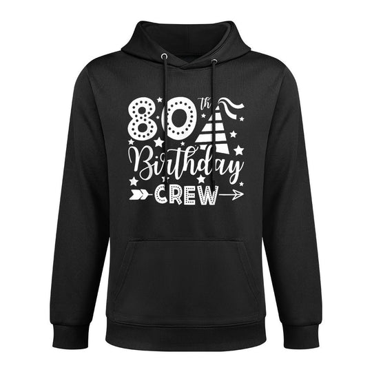 80th Birthday Crew 80 Party Crew Group Friends BDay Gifts Breathable Fabric Hoodie
