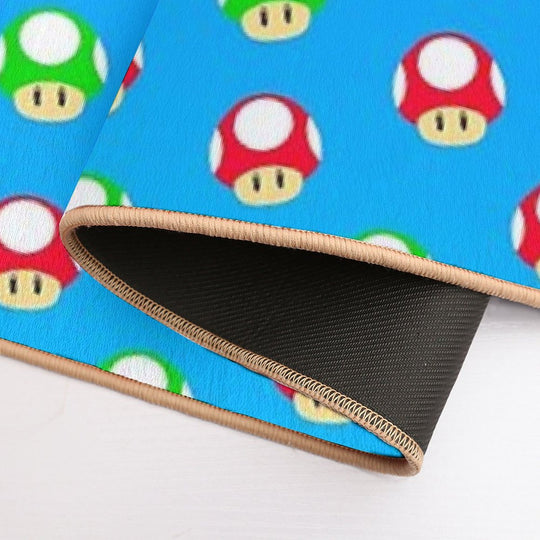 Red And Green Mushrooms  Rapid-Drying Bath Mat