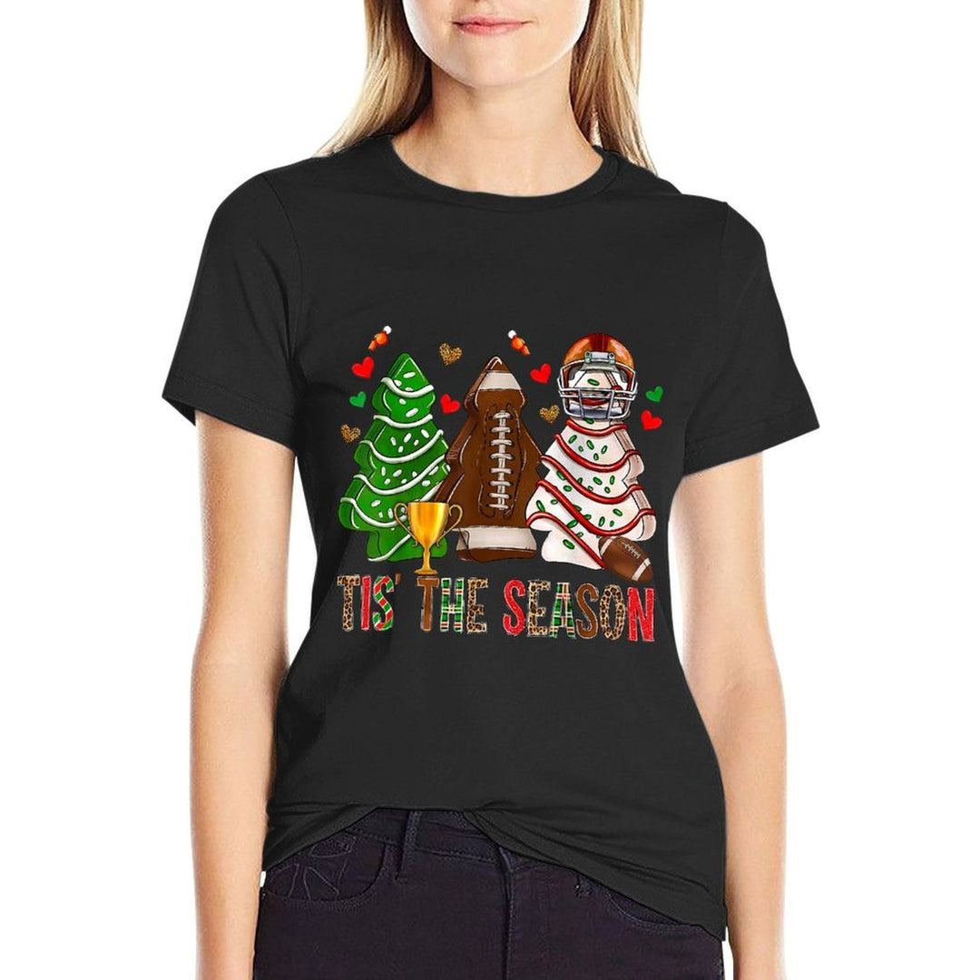 Tis The Season American Football Christmas Tree Cakes Debbie  Quick-drying T-Shirt