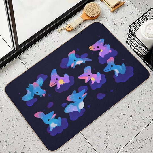 Pteranodon in The Night Sky  Stain-Proof Bath Mat