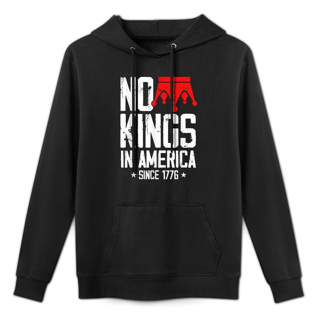 No Kings in America Since 1776 Distressed USA Vintage Moisture-Wicking Hoodie