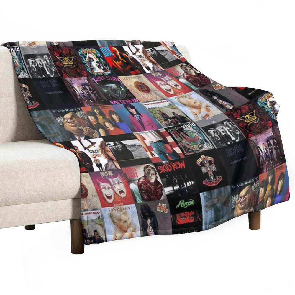 1980s Rock Classics Eco-conscious Throw Blanket