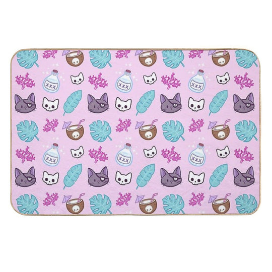 Pirate Cat  Nikury  Fade-Resistant Bath Mat