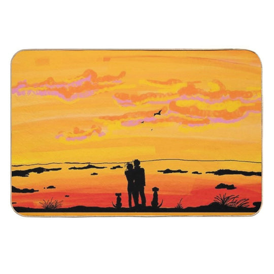 Love at Sunset Durable Bath Mat