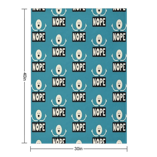 Nope Easy Care Throw Blanket