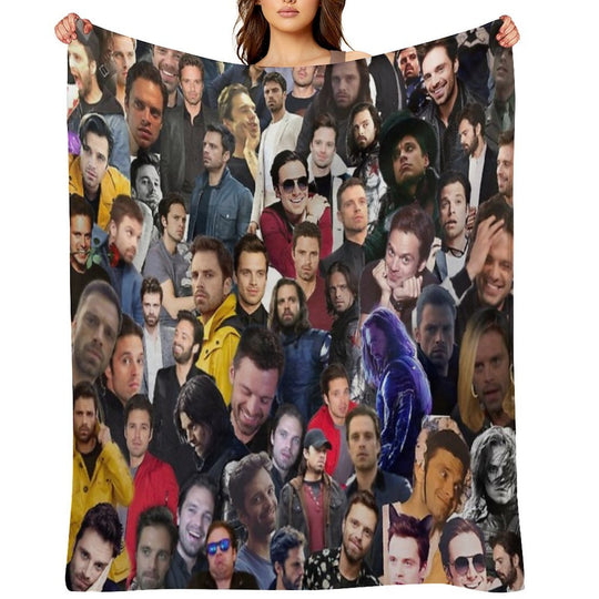Sebastian Stan College Wrinkle-free Throw Blanket