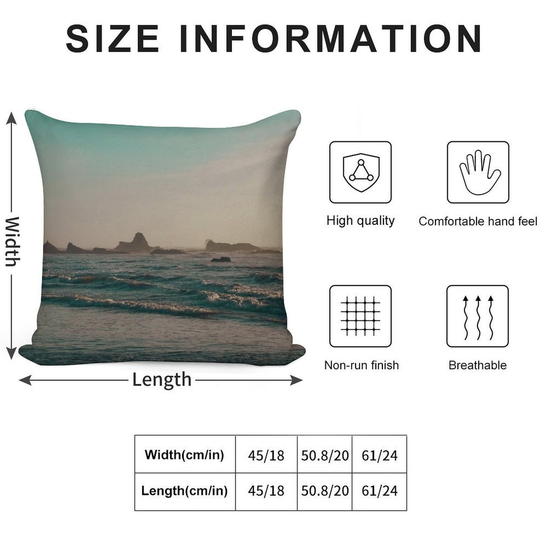 Ruby Beach at Sunset – Olympic National Park, Washington Coast Soft Hidden Zipper Throw Pillow