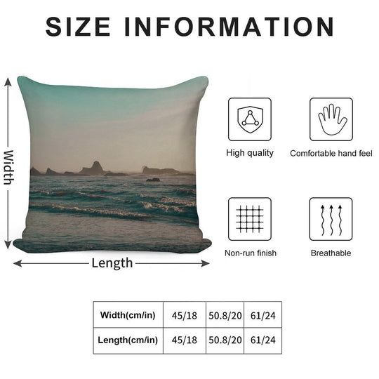 Ruby Beach at Sunset – Olympic National Park, Washington Coast Soft Hidden Zipper Throw Pillow