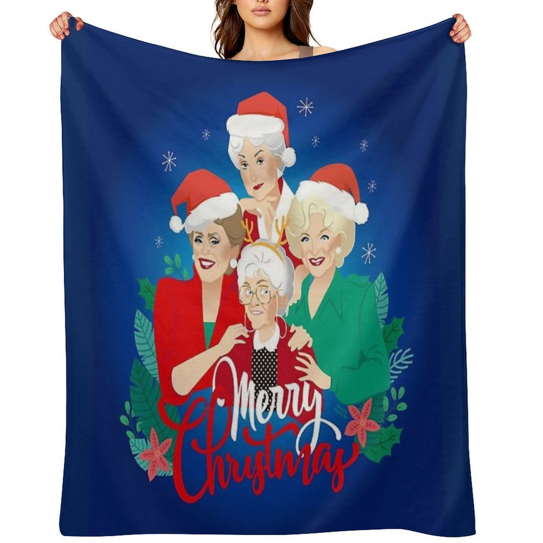 Christmas Girls! Easy Care Throw Blanket