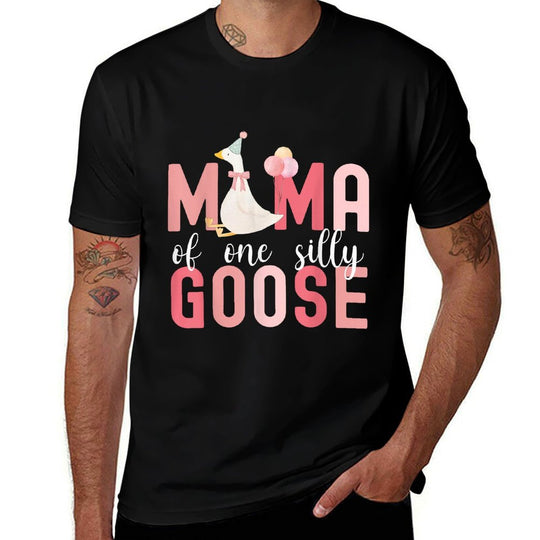 Silly Mama Silly Goose Mom Birthday Family Matching Party  Cotton T-Shirt
